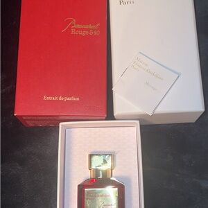 Baccarat Rouge 540 Extrait with Red and Gold Design